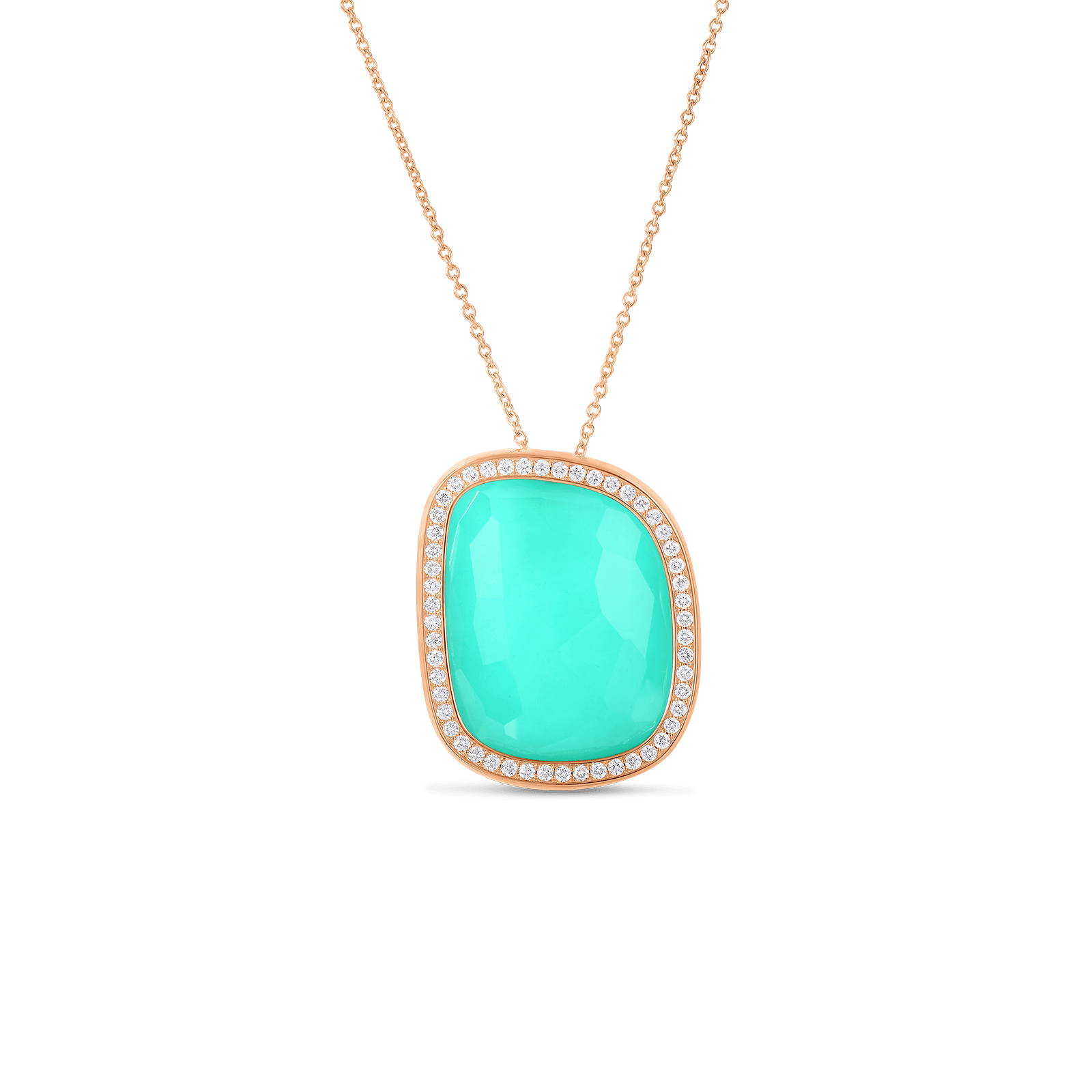 Pendant With Agate Black Jade And Diamonds