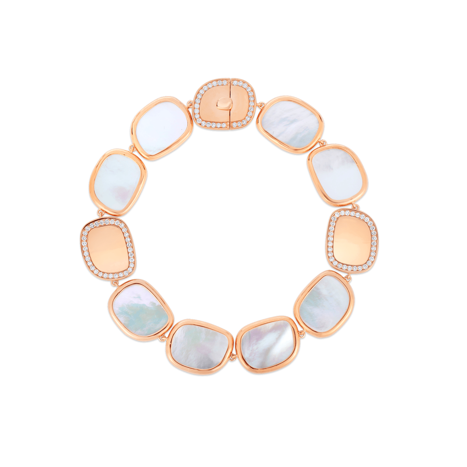 Roberto Coin 18K Gold Mother Of Pearl And Diamond Bracelet