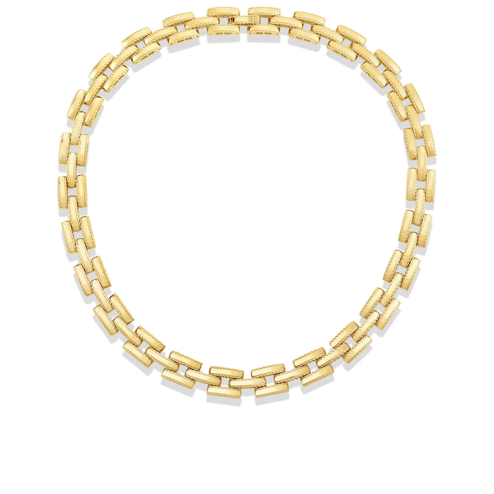 Roberto Coin 18K Yellow Gold Retro Link Collar Necklace